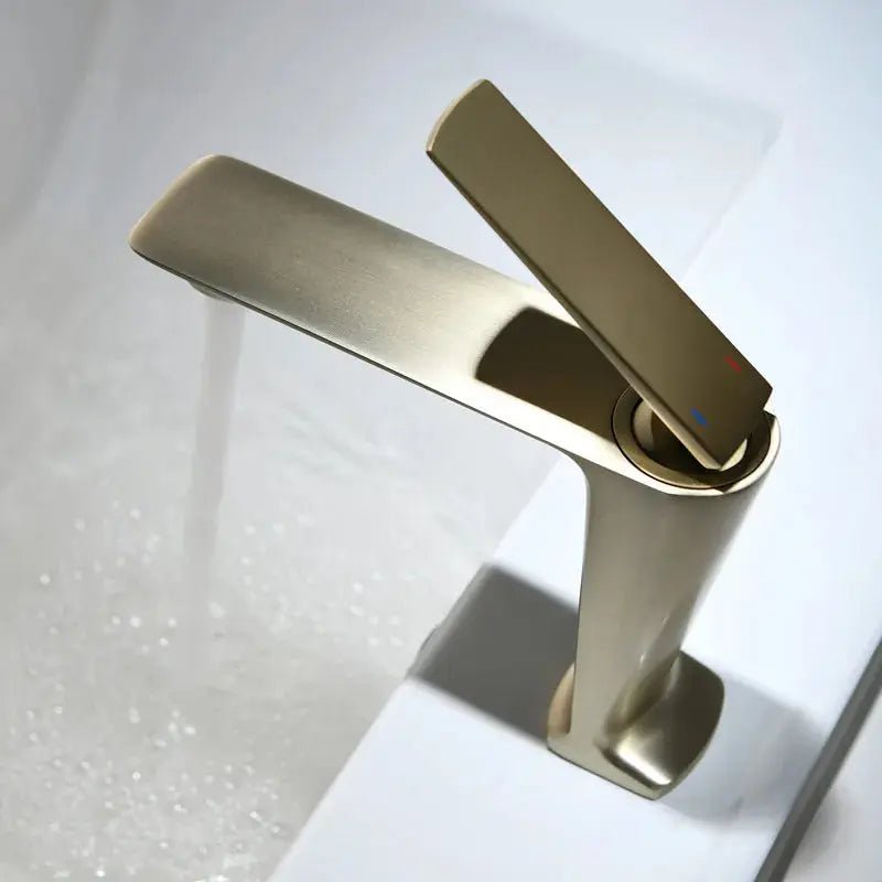 Basin Faucets Bathroom Faucet Hot and Cold Deck Mounted Tap - Deck Mounted TapBathroomLux