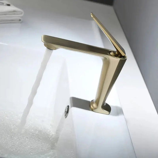Basin Faucets Bathroom Faucet Hot and Cold Deck Mounted Tap - Deck Mounted TapBathroomLux
