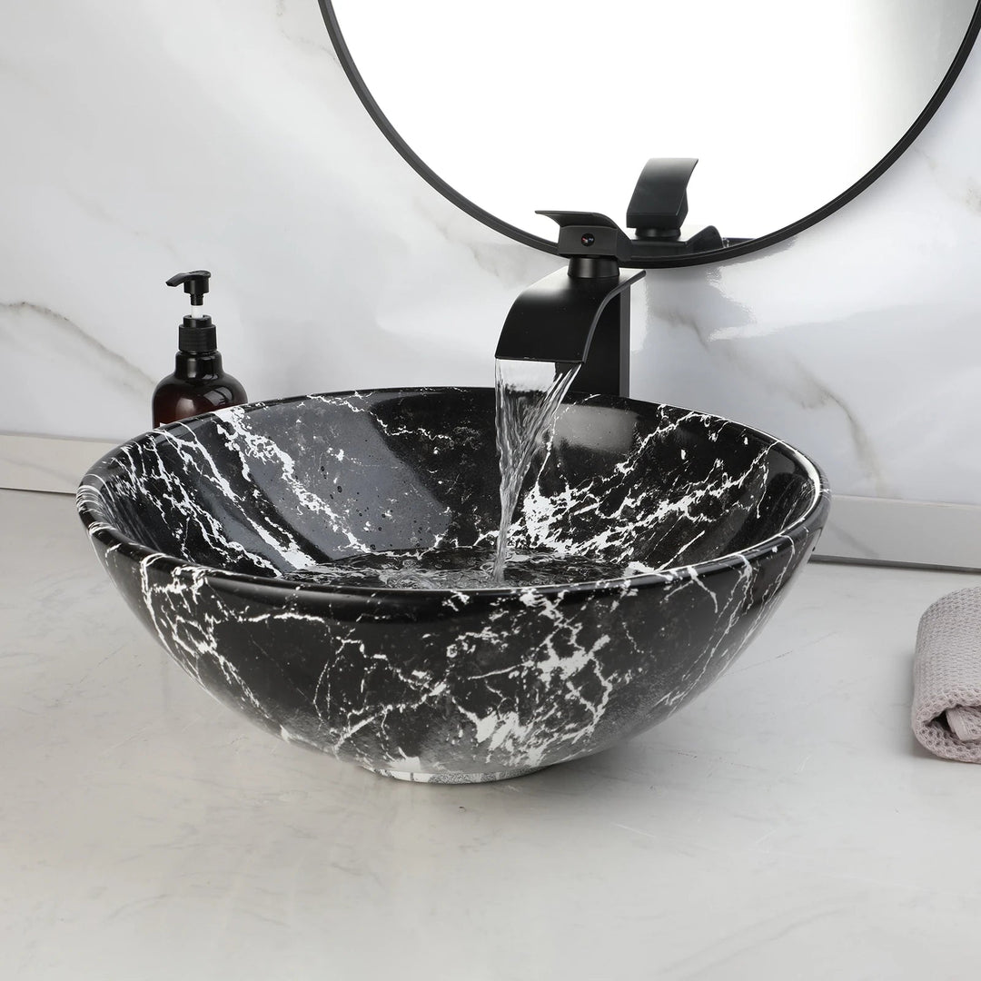 Bathroom Ceramic Basin Various Styles Available, Includes Mixer Tap - Bathroom sinkBathroomLux