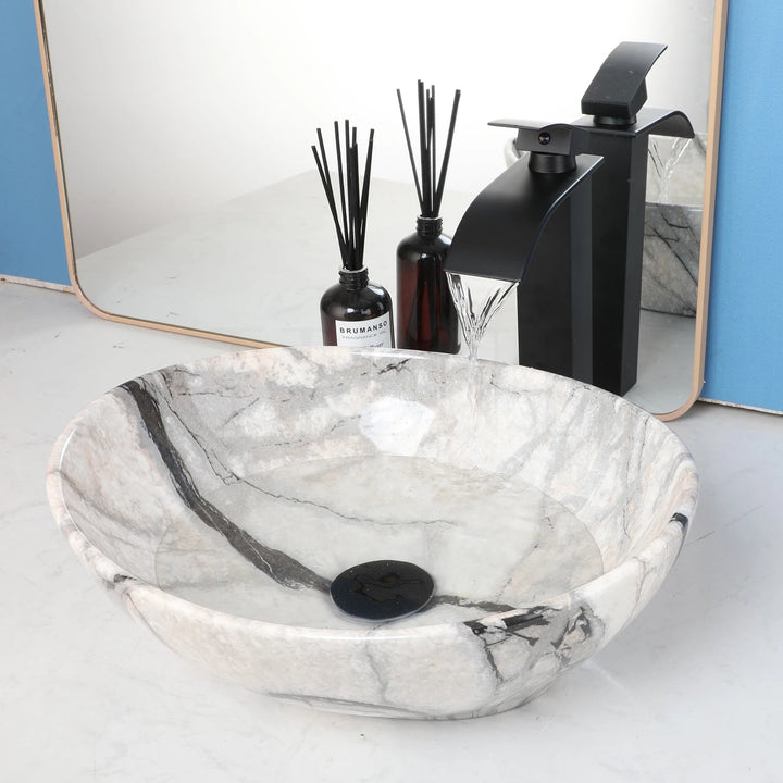 Bathroom Ceramic Basin Various Styles Available, Includes Mixer Tap - Bathroom sinkBathroomLux