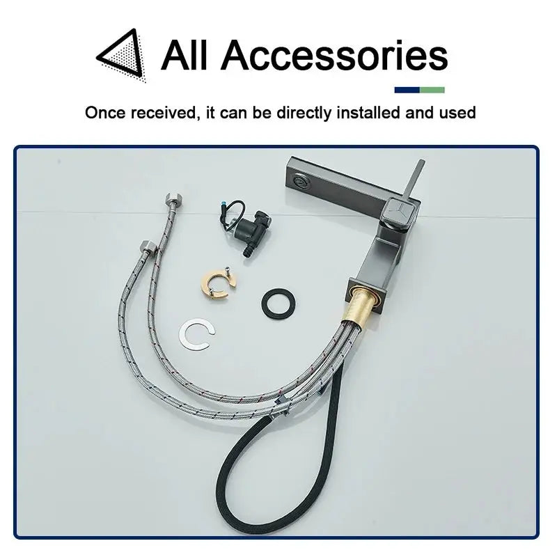 Bathroom Faucet with Temperature Display Water Mixer Tap with LED Light - bathroom, showers, thermostaticBathroomLux