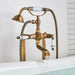 Bathroom Freestanding Bathtub Faucet with Hand Shower Rotate Spout In Antique - Freestanding bathtubBathroomLux