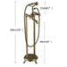 Bathroom Freestanding Bathtub Faucet with Hand Shower Rotate Spout In Antique - Freestanding bathtubBathroomLux