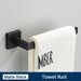 Black Bathroom Accessories Set Towel Bar Holder Hook - BathroomLux