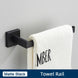 Black Bathroom Accessories Set Towel Bar Holder Hook - BathroomLux