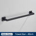 Black Bathroom Accessories Set Towel Bar Holder Hook - BathroomLux