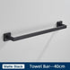 Black Bathroom Accessories Set Towel Bar Holder Hook - BathroomLux