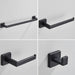 Black Bathroom Accessories Set Towel Bar Holder Hook - BathroomLux