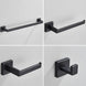 Black Bathroom Accessories Set Towel Bar Holder Hook - BathroomLux