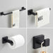 Black Bathroom Accessories Set Towel Bar Holder Hook - BathroomLux