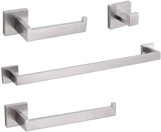 Black Bathroom Accessories Set Towel Bar Holder Hook - Bathroom Accessory SetsBathroomLux