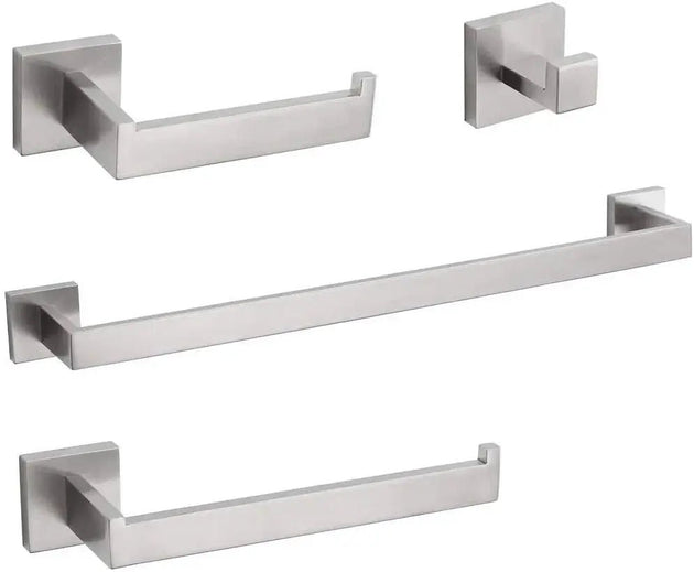 Black Bathroom Accessories Set Towel Bar Holder Hook - Bathroom Accessory SetsBathroomLux