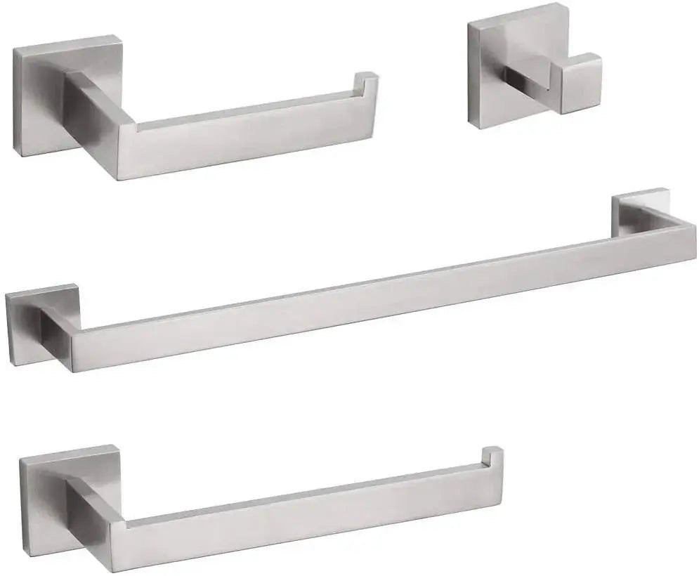 Black Bathroom Accessories Set Towel Bar Holder Hook - Bathroom Accessory SetsBathroomLux