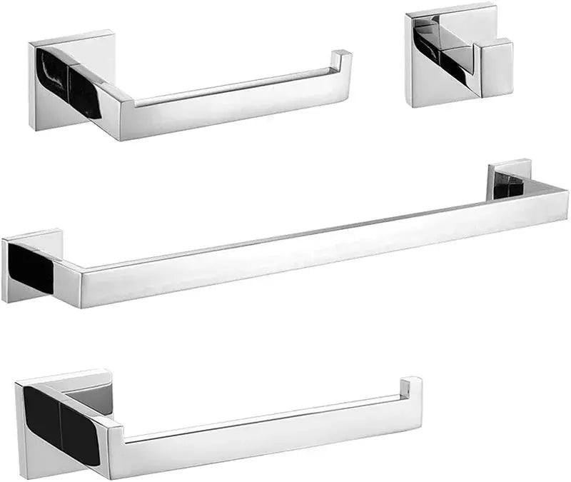 Black Bathroom Accessories Set Towel Bar Holder Hook - Bathroom Accessory SetsBathroomLux