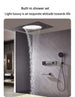 Black Ceiling Rainfall & Waterfall Thermostatic Shower Set - Luxury Black Ceiling RainfallBathroomLux