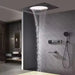 Black Ceiling Rainfall & Waterfall Thermostatic Shower Set - Luxury Black Ceiling RainfallBathroomLux
