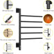 Black Electric Towel Warmer – Rotating Rack & Timer | Heat Your Towels Fast! - Quick heat towel rackBathroomLux