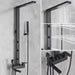 Black Rainfall Shower System Wall - Mount Faucet Kit with Bidet - BathroomLux