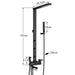 Black Rainfall Shower System Wall - Mount Faucet Kit with Bidet - BathroomLux