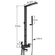 Black Rainfall Shower System Wall - Mount Faucet Kit with Bidet - BathroomLux