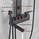 Black Rainfall Shower System Wall - Mount Faucet Kit with Bidet - BathroomLux