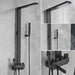 Black Rainfall Shower System Wall - Mount Faucet Kit with Bidet - BathroomLux