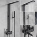 Black Rainfall Shower System Wall - Mount Faucet Kit with Bidet - BathroomLux