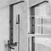 Black Rainfall Shower System Wall - Mount Faucet Kit with Bidet - BathroomLux