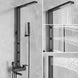 Black Rainfall Shower System Wall - Mount Faucet Kit with Bidet - BathroomLux
