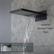 Black Rainfall Waterfall Shower System – Thermostatic 3 Mode - rainfall shower system with handheldBathroomLux