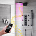 Black Thermostatic LED Shower System – 4 Function with Body Jets - Black Thermostatic LED Shower SystemBathroomLux