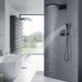 Black Thermostatic Waterfall Shower Set 3 - Way with Hand Shower - Thermostatic Rainfall Shower SystemBathroomLux