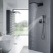 Black Thermostatic Waterfall Shower Set 3 - Way with Hand Shower - Thermostatic Rainfall Shower SystemBathroomLux
