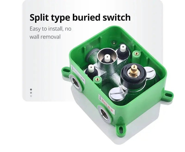 Black Thermostatic Waterfall Shower Set 3 - Way with Hand Shower - Thermostatic Rainfall Shower SystemBathroomLux