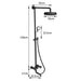 black matt rain shower system wall mounted