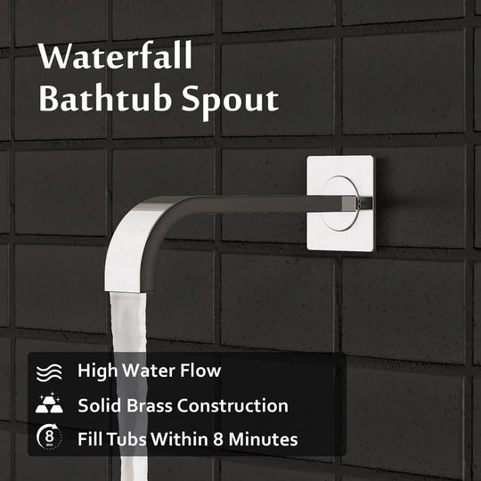 Brass Concealed Shower Mixer – Luxury Bath & Rain Set - Concealed Rain Shower SystemBathroomLux