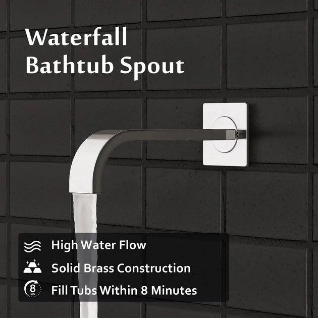 Brass Concealed Shower Mixer – Luxury Bath & Rain Set - Concealed Rain Shower SystemBathroomLux