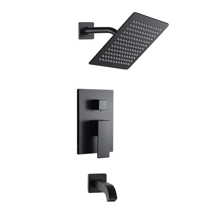 Brass Concealed Shower Mixer – Luxury Bath & Rain Set - Concealed Rain Shower SystemBathroomLux