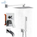 Brass Concealed Shower Mixer – Luxury Bath & Rain Set - Concealed Rain Shower SystemBathroomLux