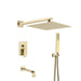 Brass Concealed Shower Mixer – Luxury Bath & Rain Set - Concealed Rain Shower SystemBathroomLux