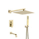 Brass Concealed Shower Mixer – Luxury Bath & Rain Set - Concealed Rain Shower SystemBathroomLux