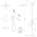 Brass Concealed Shower Mixer – Luxury Bath & Rain Set - Concealed Rain Shower SystemBathroomLux