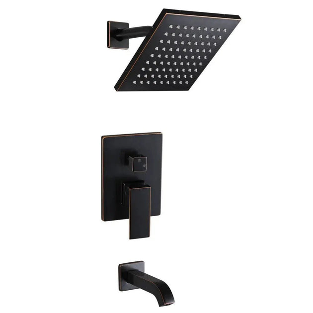 Brass Concealed Shower Mixer – Luxury Bath & Rain Set - Concealed Rain Shower SystemBathroomLux