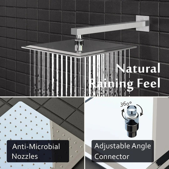 Brass Concealed Shower Mixer – Luxury Bath & Rain Set - Concealed Rain Shower SystemBathroomLux