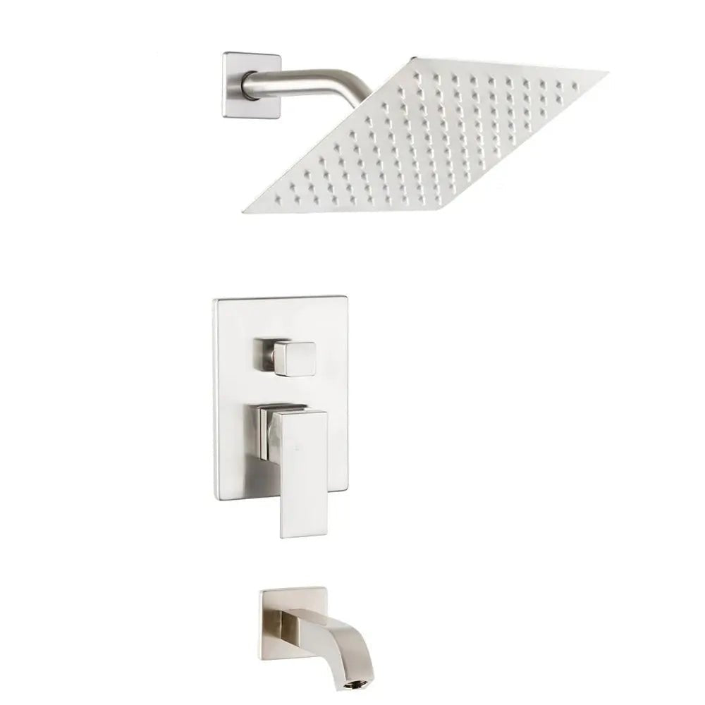 Brass Concealed Shower Mixer – Luxury Bath & Rain Set - Concealed Rain Shower SystemBathroomLux