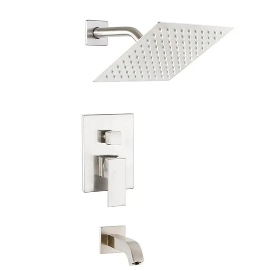 Brass Concealed Shower Mixer – Luxury Bath & Rain Set - Concealed Rain Shower SystemBathroomLux