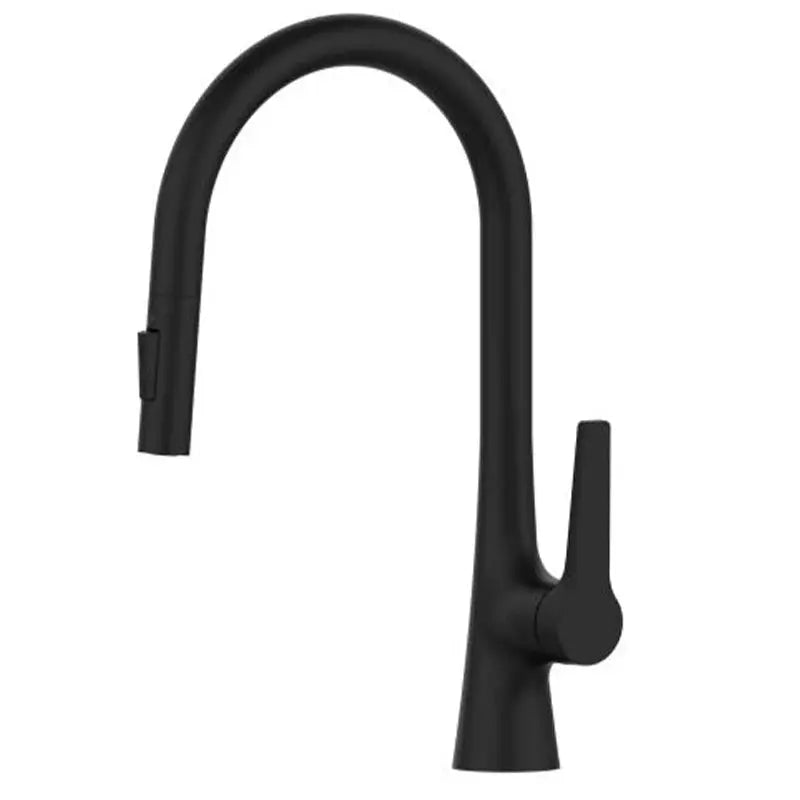 Brass Deck - Mounted Kitchen Faucet Pull - Out Single Handle and Dual Function - Kitchen Faucet Pull - OutBathroomLux