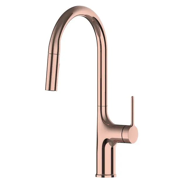 Brass Deck - Mounted Kitchen Faucet Pull - Out Single Handle and Dual Function - Kitchen Faucet Pull - OutBathroomLux