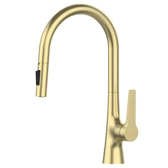 Brass Deck - Mounted Kitchen Faucet Pull - Out Single Handle and Dual Function - Kitchen Faucet Pull - OutBathroomLux