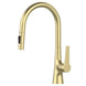 Brass Deck - Mounted Kitchen Faucet Pull - Out Single Handle and Dual Function - Kitchen Faucet Pull - OutBathroomLux